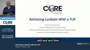 New expert video by Norman B. Chutkan, MD of The CORE Institute® at the 28th Annual Selby Spine Conference. Click here to watch this and related videos on Orthobullets: https://orthobullets.tiny.us/10725 #orthopedic #orthopedics #orthopedicsurgery #orthopedicdoctor #orthopedicsurgeon #medicalstudent #medicaleducation #residency #residencylife Foundation for Orthopaedic Research and Education- FORE | Orthobullets