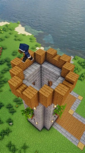 Minecraft Starter Mini Castle🏰#minecraft