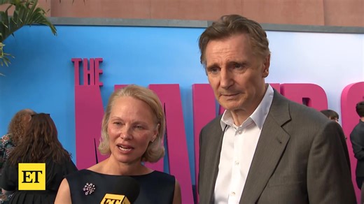 404K views · 6.5K reactions | Pamela Anderson and Liam Neeson nearly kiss mid-interview at the premiere of 'The Naked Gun,' in theaters on Aug. 1. | Entertainment Tonight | Facebook