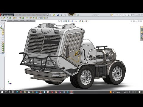 How to Design Battle Truck in SolidWorks_Part-2| Car Modeling Tutorial | SolidWorks Advance Tutorial