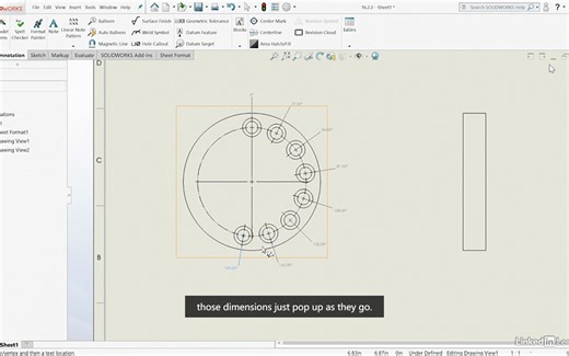 Solidworks 2022基础 43 Creating ordinate dimensions