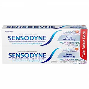 Sensodyne Extra Whitening Sensitive Toothpaste, Mint, 4 Oz, 2 Pack, for Adults