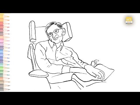 Stephen Hawking drawing easy | How to draw Stephen Hawking step by step