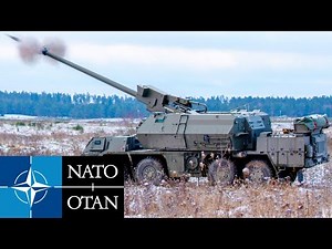 NATO. Powerful self-propelled howitzers Zuzana 2 on the exercises of the Allied Armed Forces.