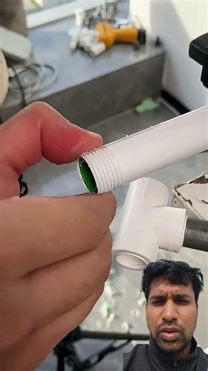 The thread cutting process of plastic water pipes-Good tools and machinery make work #dailydoseab