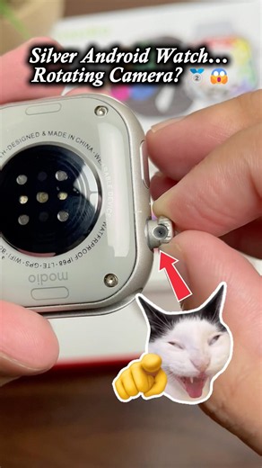 ST12 Silver Android Watch Unboxing — Rotating Camera, 4G/5G SIM! #ST12 #androidwatch #unboxing