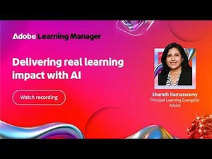Delivering real learning impact with AI | AI in Learning | Sharath Ramaswamy