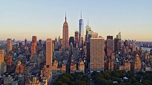 Stunning Aerial View of New York City's Skyline at Sunset - Free Stock Video Footage | Coverr