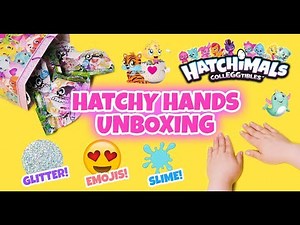Hatchimals Colleggtibles | Hatchy Hands Unboxing | Blind Bags, Eggs, Glitter, Slime, & More!