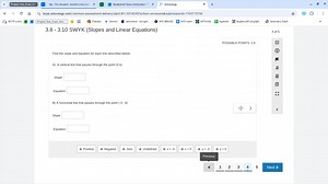 Find the slope and equation for each line described below:A) ... | Filo