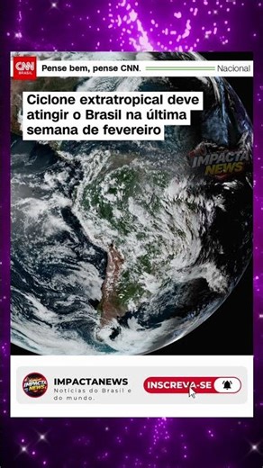Ciclone extratropical pode atingir o Brasil 🌪️