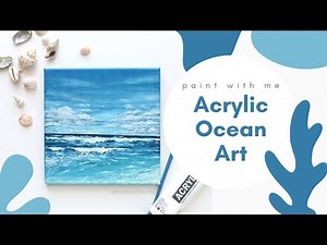 Easy Seascape Painting with Acrylic | PAINT WITH ME | Relaxing Art Video