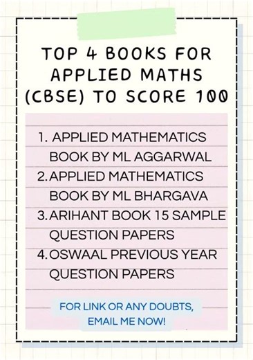 How to Score 100/100 in Applied Maths Class 12 📚