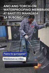 Ano ang Torch-On Waterproofing Membrane at Bakit Ito Mahalaga sa Bubong? #FBReels #ReelsPH #ConstructionPH #EngineeringPH #Waterproofing #HomeTips #BahayTips #PinoyEngineer | Ce Cedrick
