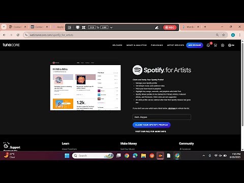 How to Claim Spotify Artist account when you Distribute using Tunecore Music Distribution - Details