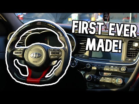 KIA gets CUSTOM CARBON LED STEERING WHEEL. How to.