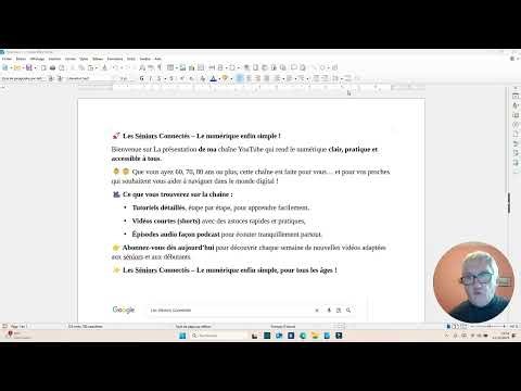 Présentation de ma 2 éme chaine you tube Les Séniors Connectés