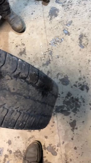 The tires people b driving on around flint… yes they drove in on this tire.. 🤷🏽‍♂️ #mi #notgood #itsgood #fixed #flint | Rhett Loya