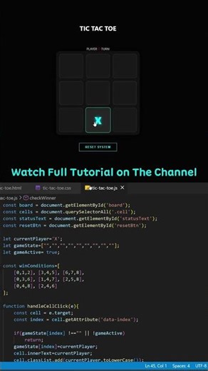 Full tutorial is now live on the channel🚀 #shorts#coding #programming