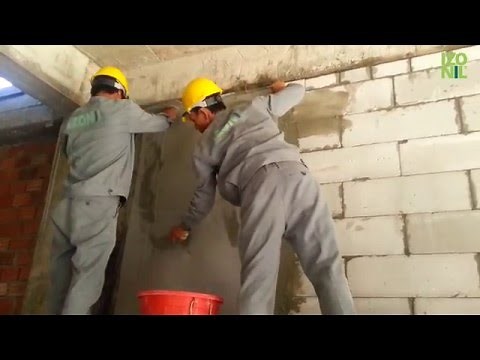 IZONIL PLASTER - AAC block wall application