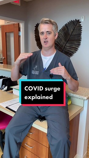 Explanation of the surge in COVID cases.