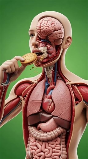 Biscuits digest procces scientific animation with 3D #scientificanimation #3D #foryou #shorts #foryoupage