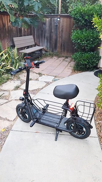 Watch Gyroor Adults Electric Scooter with Large Middle Basket on Amazon Live