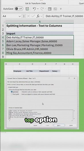 How to Split Data into Columns in Excel