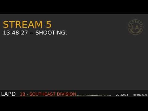 05-Jan-2026 Stream 5 - LAPD Southeast Div (or major incidents) LIVE Scanner Feed ARCHIVE - Stream 5