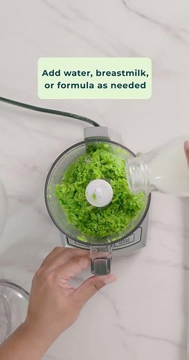 Homemade baby food: Pea puree