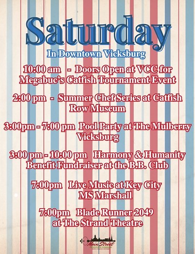 It's the perfect day to grab your family and friends and head downtown! See you there 😉 | Downtown Vicksburg Main Street Program