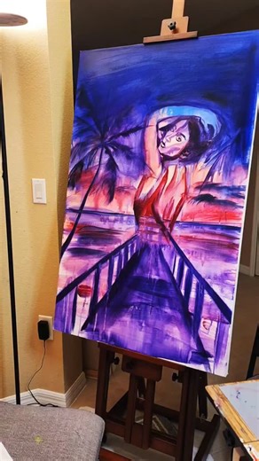 In this short time-lapse video I display early stages of creating process for my new portfolio piece, it is done on 30x49 inches gallery wrapped canvas, mid stages. The idea of the painting came from my imagination! Tel me if you like it! I will be posting more painting process for it once I move in oils. Check my YT channel for more videos like this https://www.youtube.com/@ElenaLeClaire | Elena LeClaire