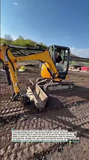 Mini Excavator Masters Precision Grading! #MiniExcavator#Construction #Earthmoving