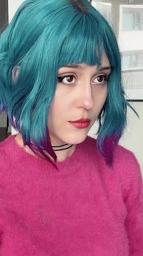 Guess which hair colors pics are taken in toronto.... 🩵 #scottpilgrim #ramonaflowers #cosplay