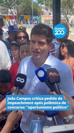 Diario de Pernambuco on Instagram: "O prefeito do Recife, João Campos (PSB), chamou de “oportunismo político” o pedido de Impeachment protocolado pela oposição na Câmara dos Vereadores na última segunda-feira (5), sob as acusações de crime de responsabilidade e atos de improbidade administrativa após a decisão polêmica, já recuada, que alterou o resultado de um concurso público. Campos inaugurava a primeira etapa do Parque Alagável Campo do Sena, no bairro do Barro, Zona Oeste da capital pernamb