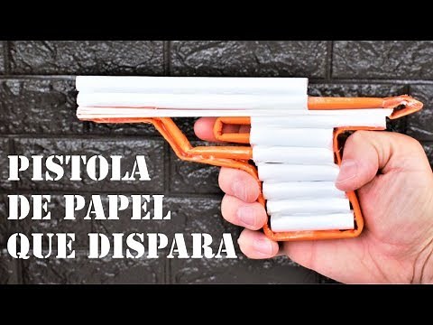 COMO HACER UNA PISTOLA DE PAPEL QUE DISPARE | ARMAS DE PAPEL | ORIGAMI FACIL