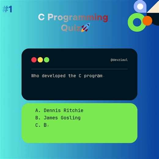 C Programming Quiz | Who Invented C? 🤔 | Can You Answer This? #shorts #cquiz #cprogrammingquiz