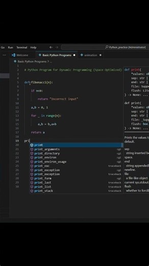 Dynamic Programming (Space Optimized)