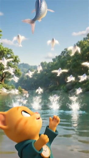 A Magical Sky Filled With Flying Fish