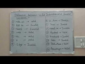 valid and invalid identifiers #computerscience #ip#class11 #class12
