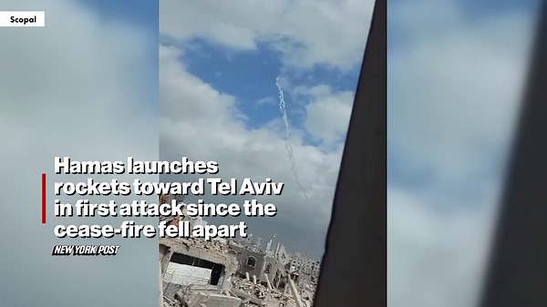 Hamas fires rockets at Israel in first offensive since cease-fire collapse