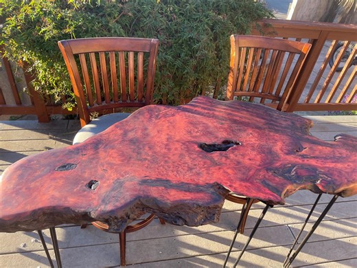 Redwood Burl Bar Level Table /kitchen Island - Etsy
