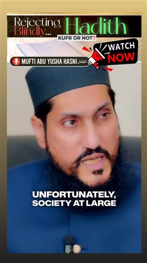 Mufti Abu Yusha Hasni on Instagram: "“Abu Yusha explains it clearly — Rejecting Hadith isn’t ‘thinking freely’, it’s stepping outside the path of Islam. Qur’an and Sunnah complete each other. Whoever leaves the Sunnah will eventually leave the Qur’an. May Allah protect our hearts from doubts and keep us firm on the truth.” #AbuYusha #IslamicReminder #Hadith #QuranAndSunnah #IslamicKnowledge #Sunnah #ProphetMuhammad #DeenReminder #IslamDaily #MuslimYouth #IslamUK #UKMuslims #BritishMuslims #Learn