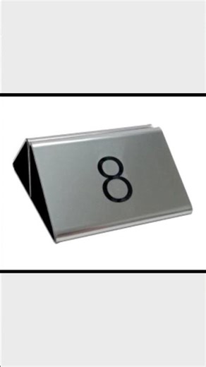 Silver Finish Numbered Menu Holder