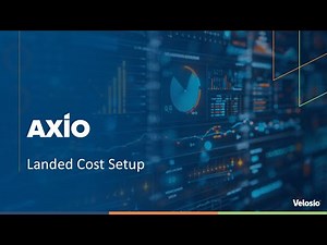 Landed Cost Setup in AXIO for Dynamics 365