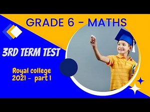 grade 6 maths English medium | grade 6 third term test | education wamh