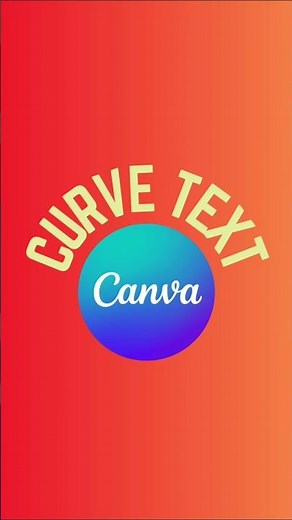 How to make curve text around a logo in canva #canva text effect #graphicdesign