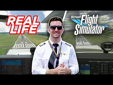 Pilot Flies A Plane In Microsoft Flight Simulator Vs A Real Plane
