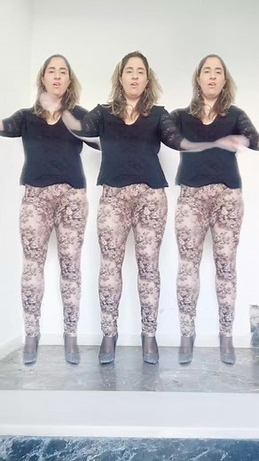 Dance Routine in Floral Patterned Leggings