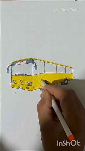 How to Draw a Bus #drawingtutorial #howtodraw #arttutorial